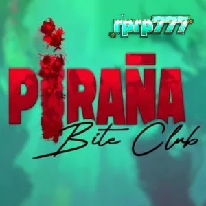 Tampilan visual permainan slot Piranha Bite Club dengan tema akuatik yang intens